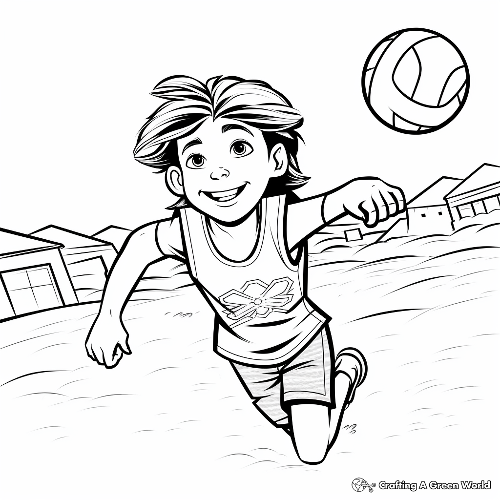 Volleyball coloring pages