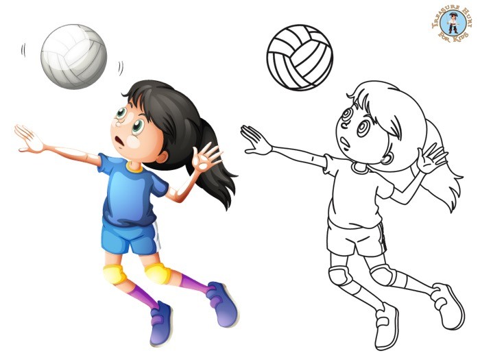 Volleyball coloring page