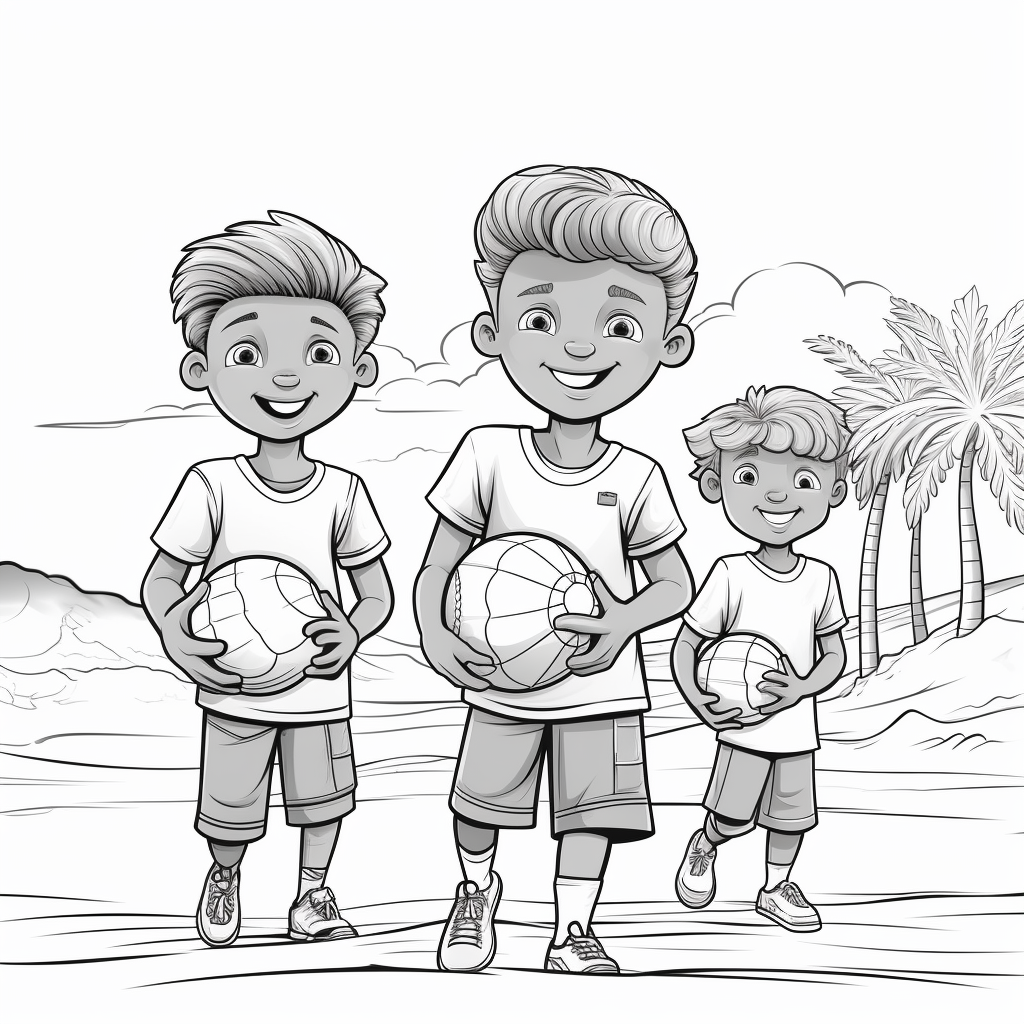 Volleyball coloring page