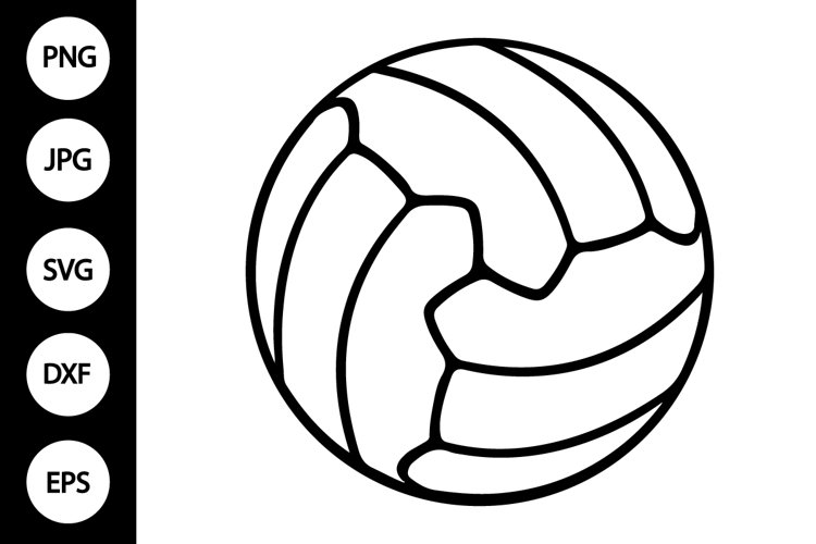 Outline volleyball svg volleyball coloring page