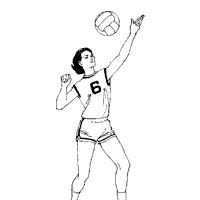 Womens volleyball coloring pages