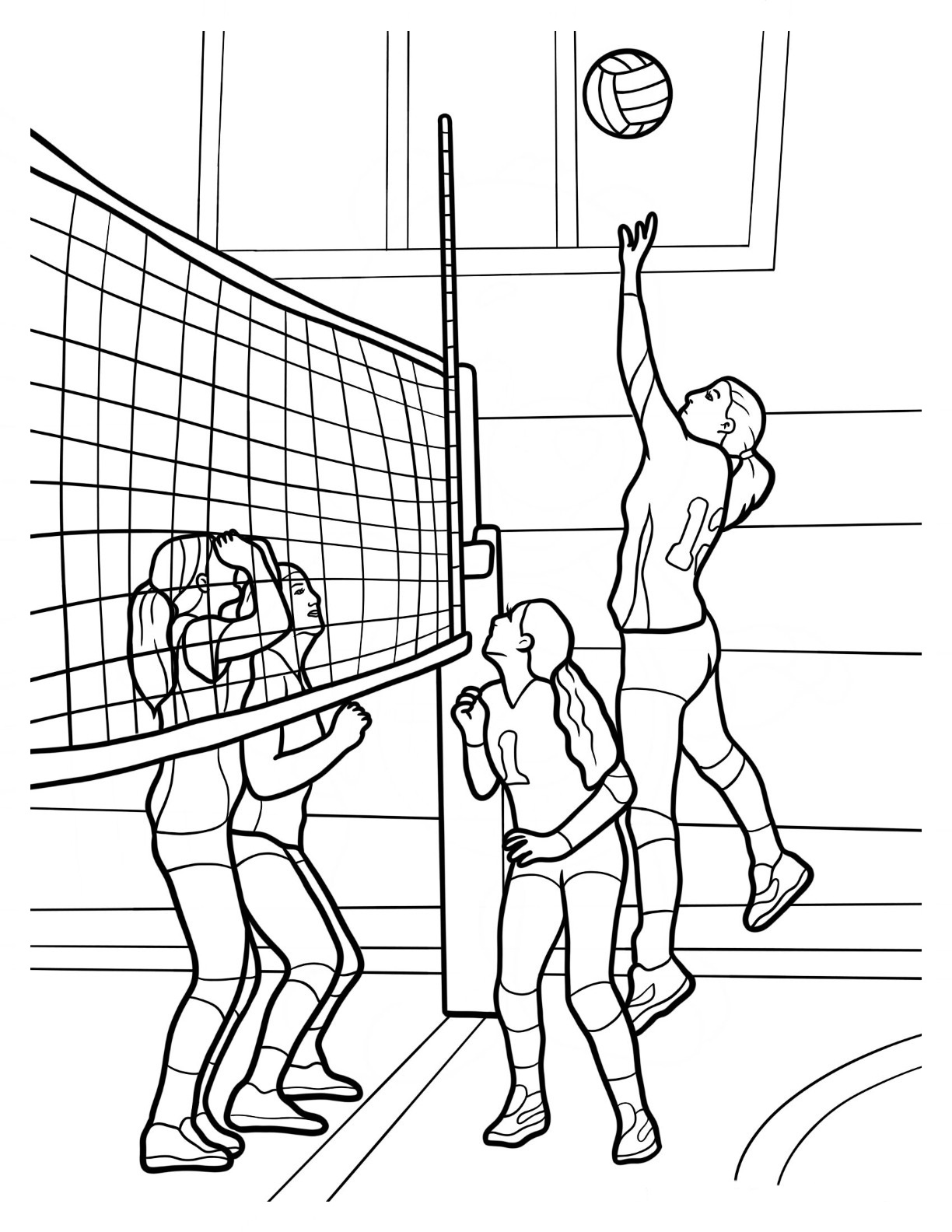 Volleyball coloring pages by coloringpageswk on