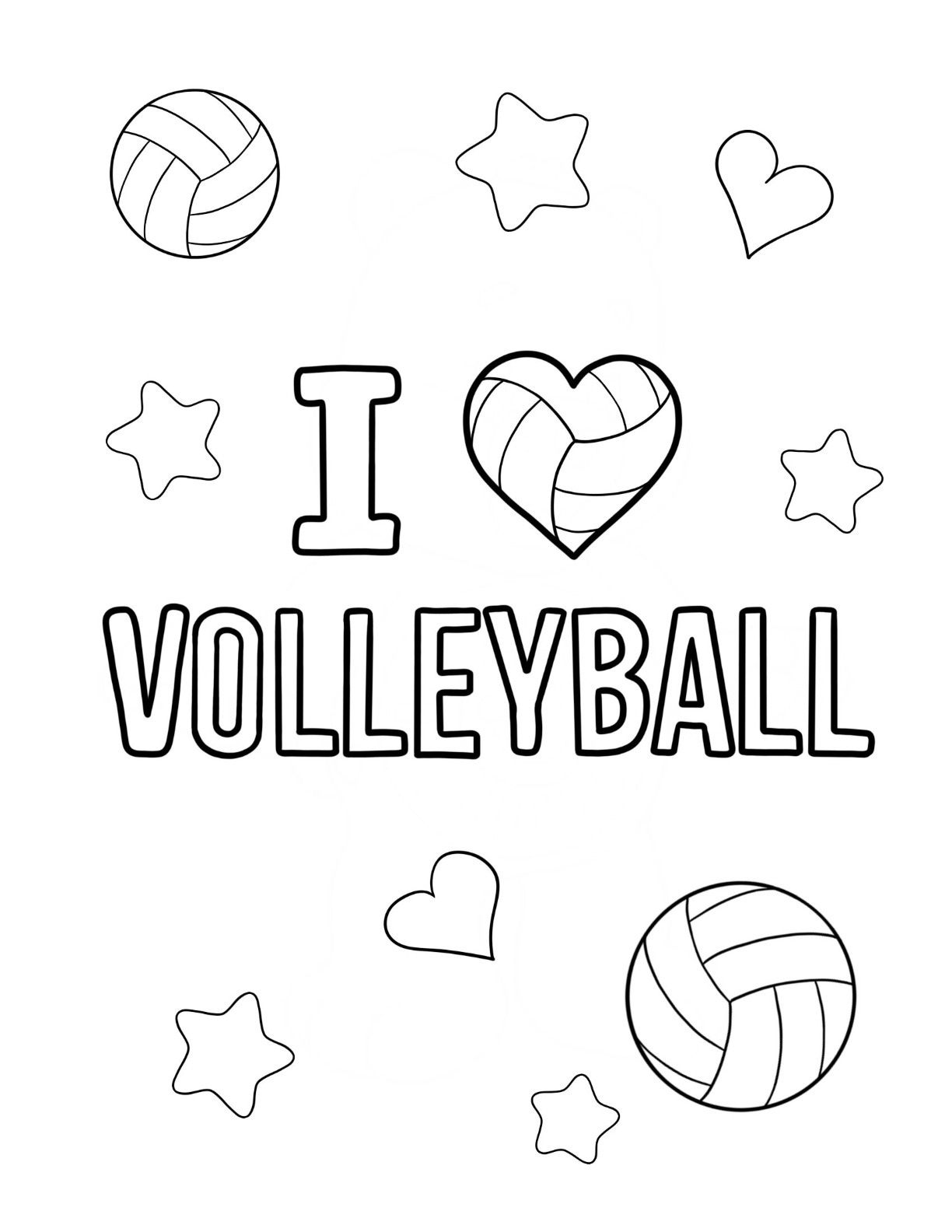 Volleyball coloring pages by coloringpageswk on