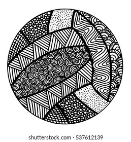 Hand drawn volleyball illustration stock vector royalty free