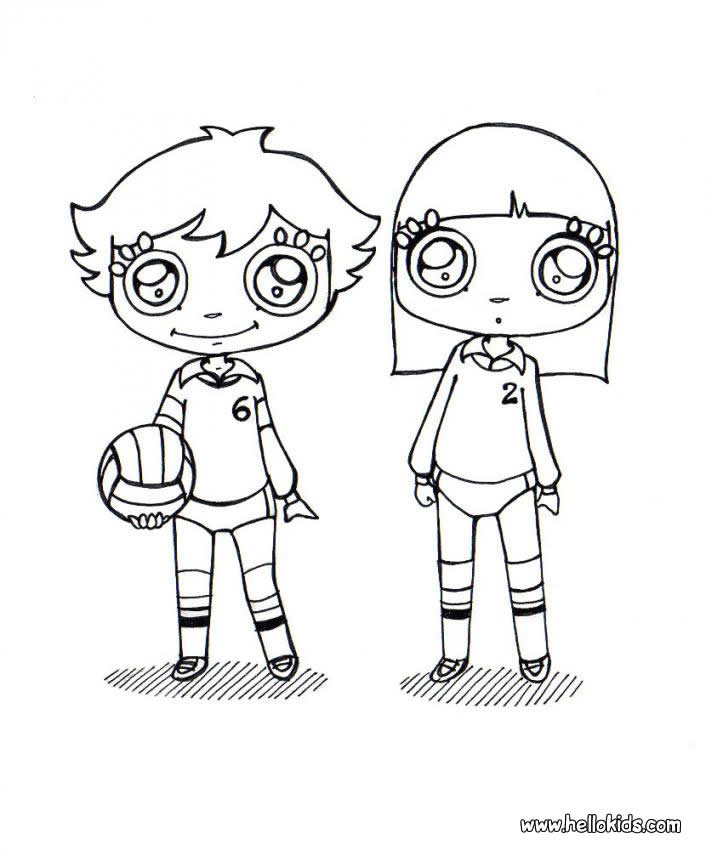Volleyball coloring pages