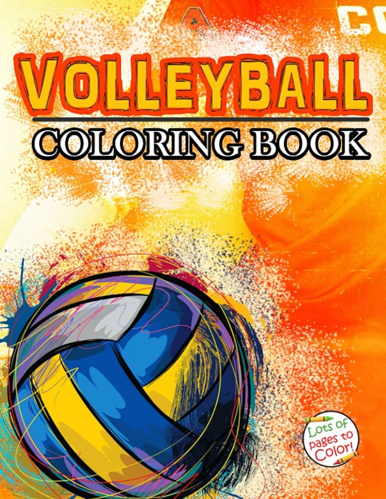 Volleyball coloring book awesome coloring pages activities creative space for players fans by