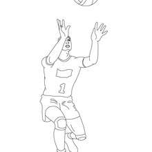 Volleyball reception coloring pages