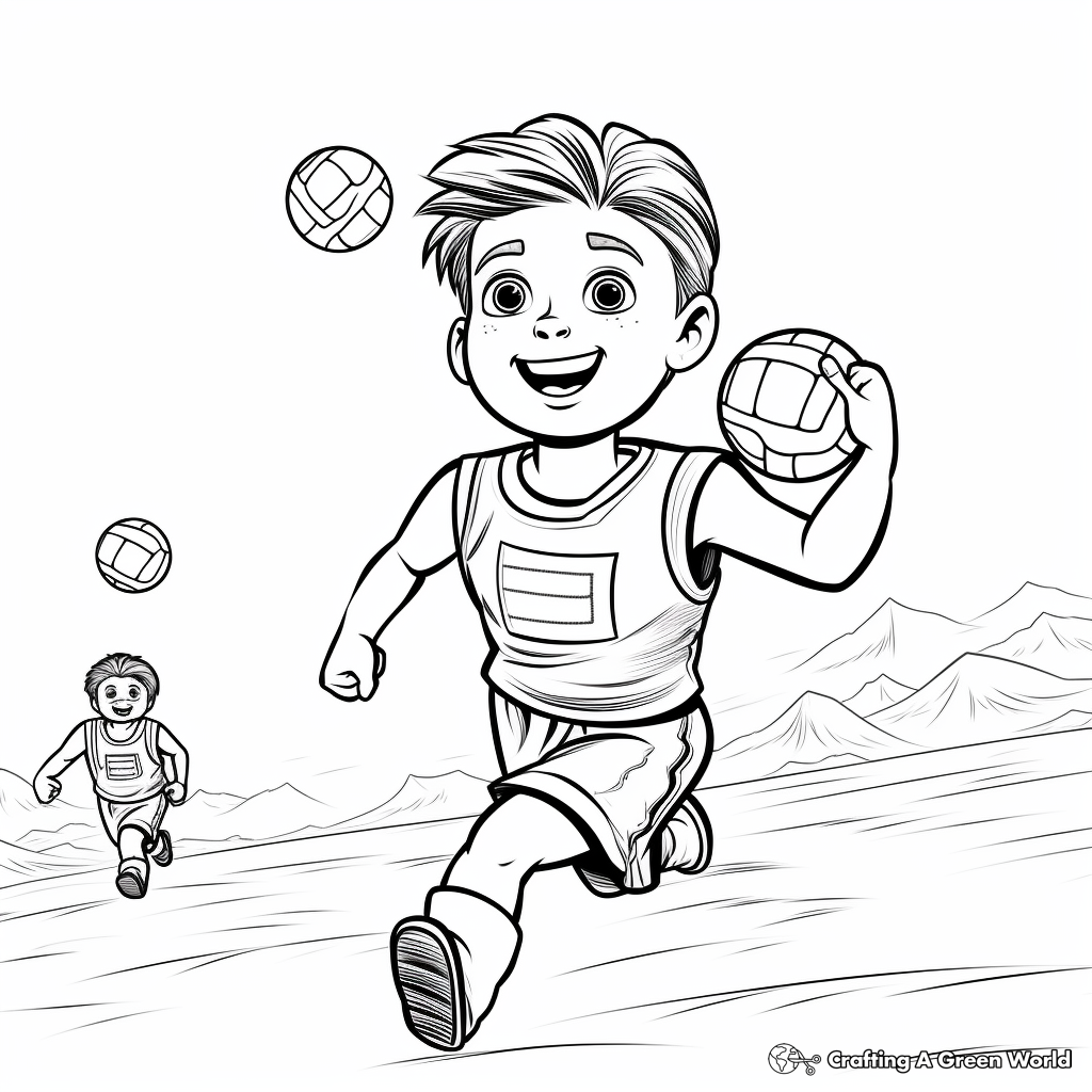 Volleyball coloring pages