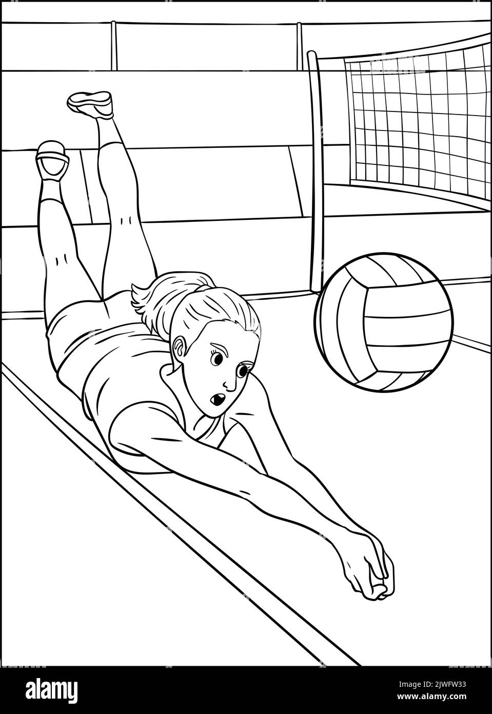 Volleyball black and white stock photos images