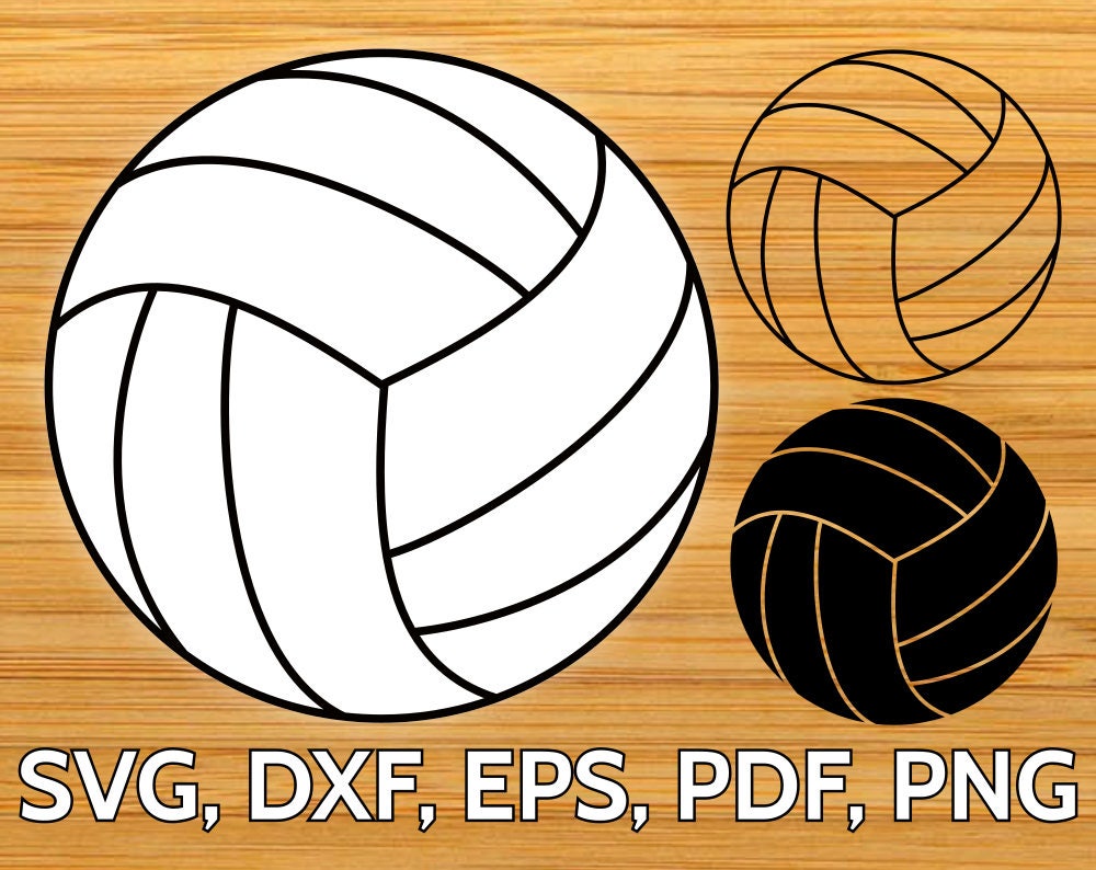Volleyball ball svg design cut file for cricut silhouette svg volley ball vector clipart dxf eps png pdf files