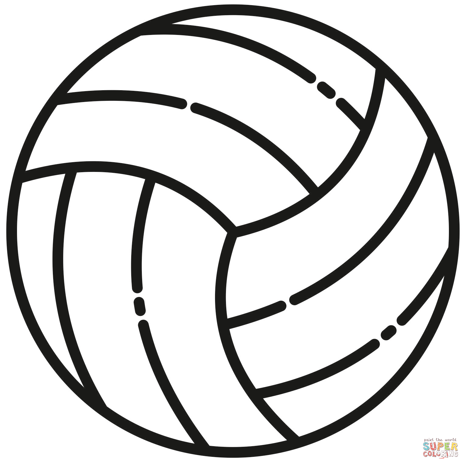 Volleyball ball coloring page free printable coloring pages