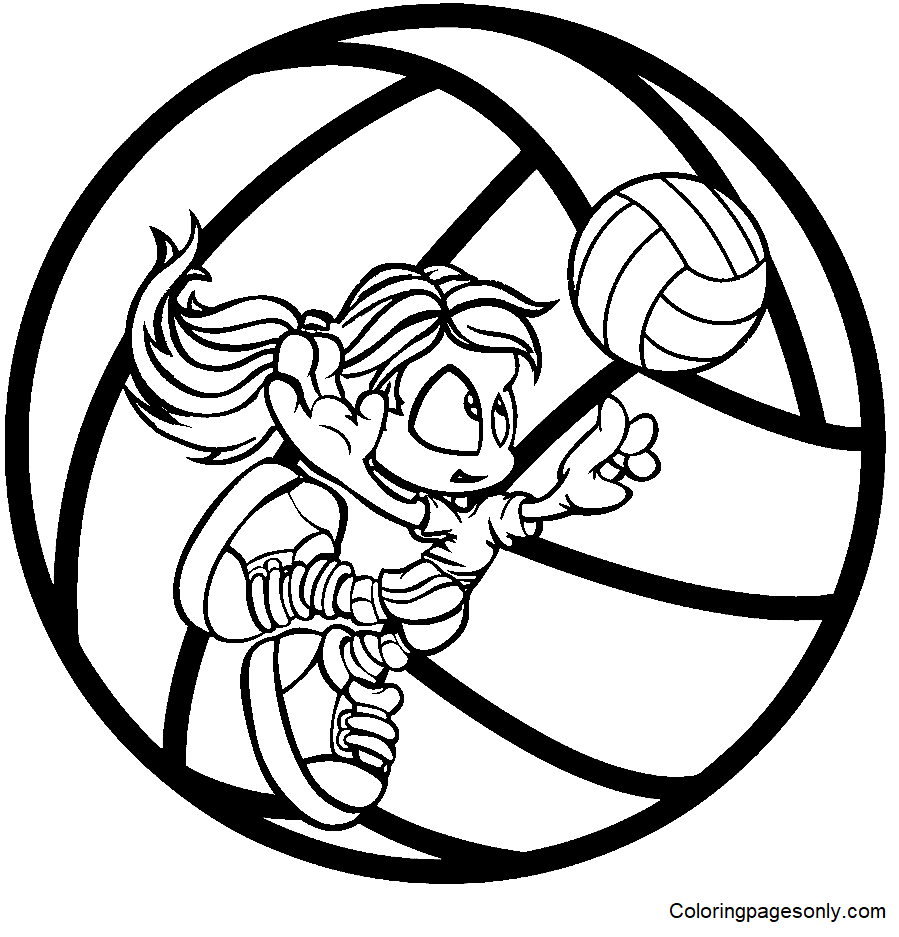 Volleyball coloring pages printable for free download