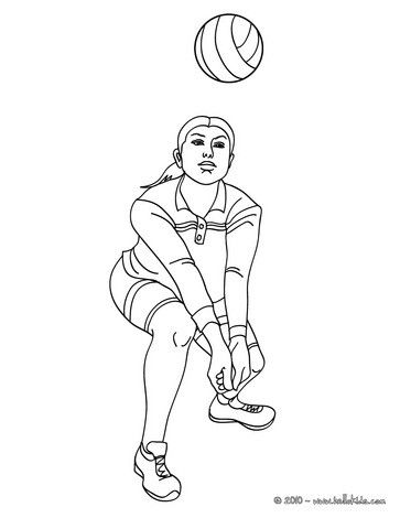 Volleyball forearm pass coloring pages