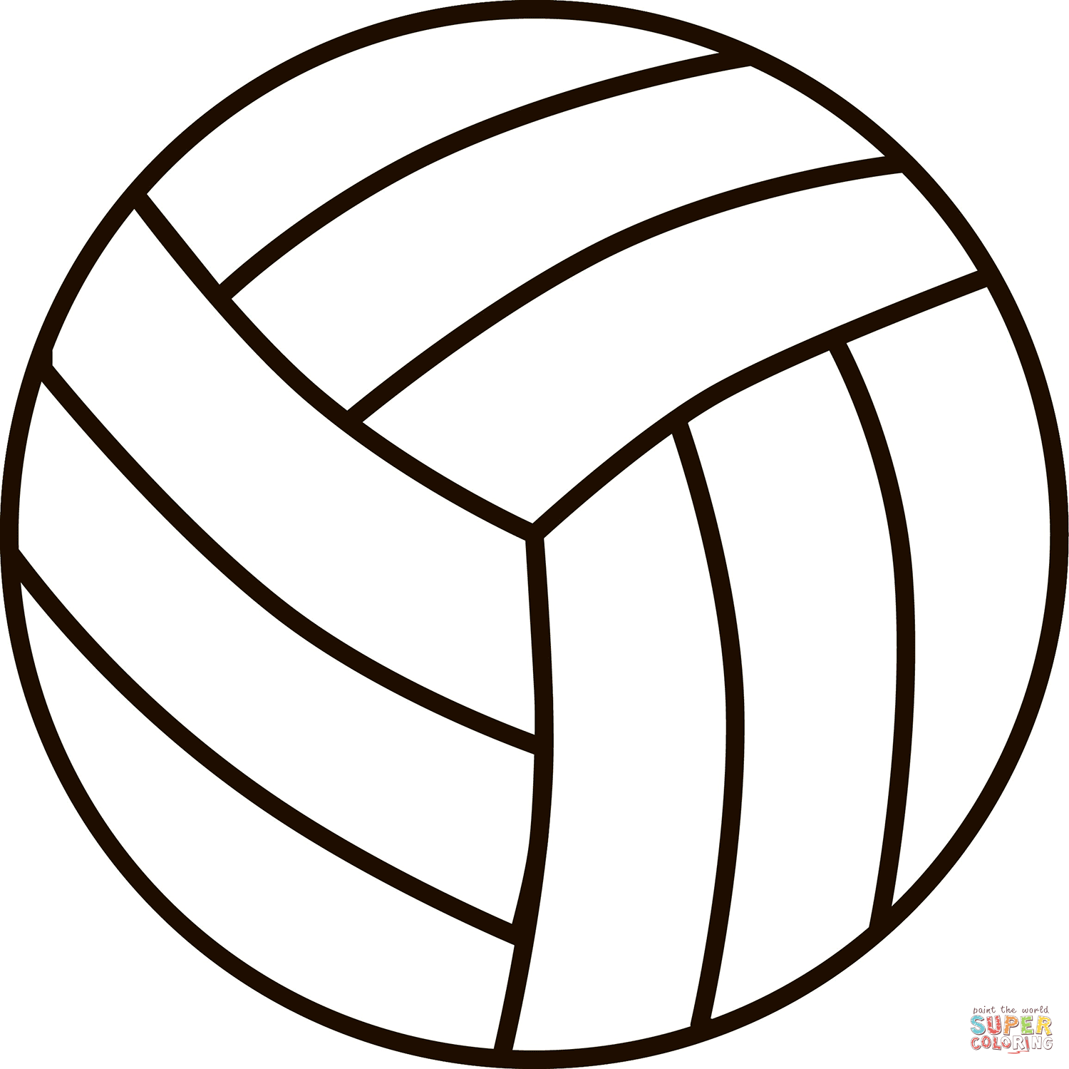 Volleyball ball coloring page free printable coloring pages