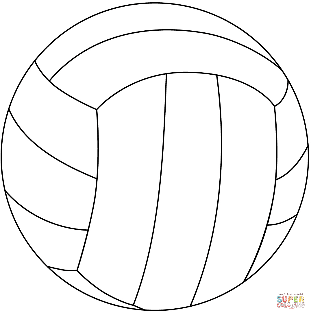 Volleyball ball coloring page free printable coloring pages