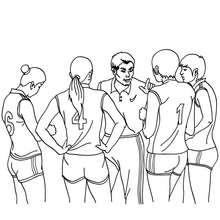 Volleyball team coloring pages
