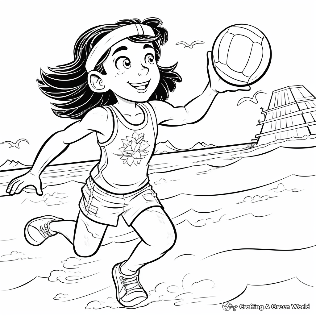 Volleyball coloring pages