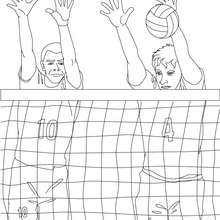 Volleyball player going for a dig coloring pages