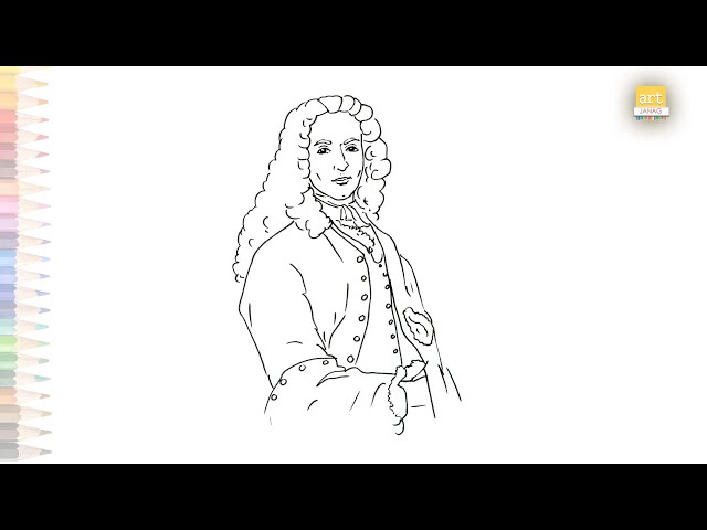 Dibujo y coloreado de voltaire voltaire drawing easy how to draw voltaire step by step easy