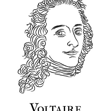 Writing with voltaire sticker for sale by jamesinshirts