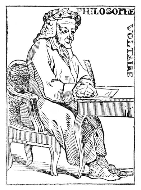 Portrait of philosopher and writer voltaire from stock illustration