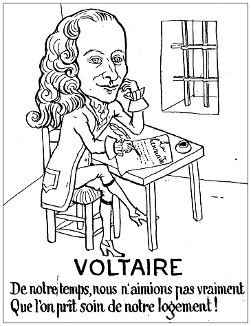 Antique illustration voltaire stock illustration