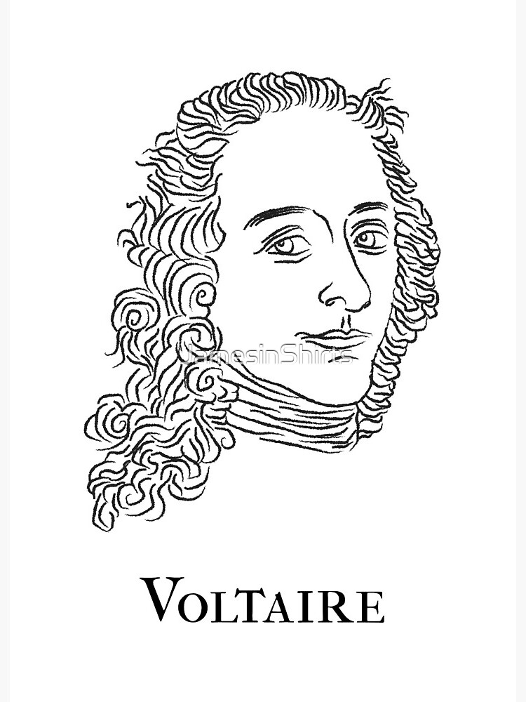 Writing with voltaire art board print for sale by jamesinshirts