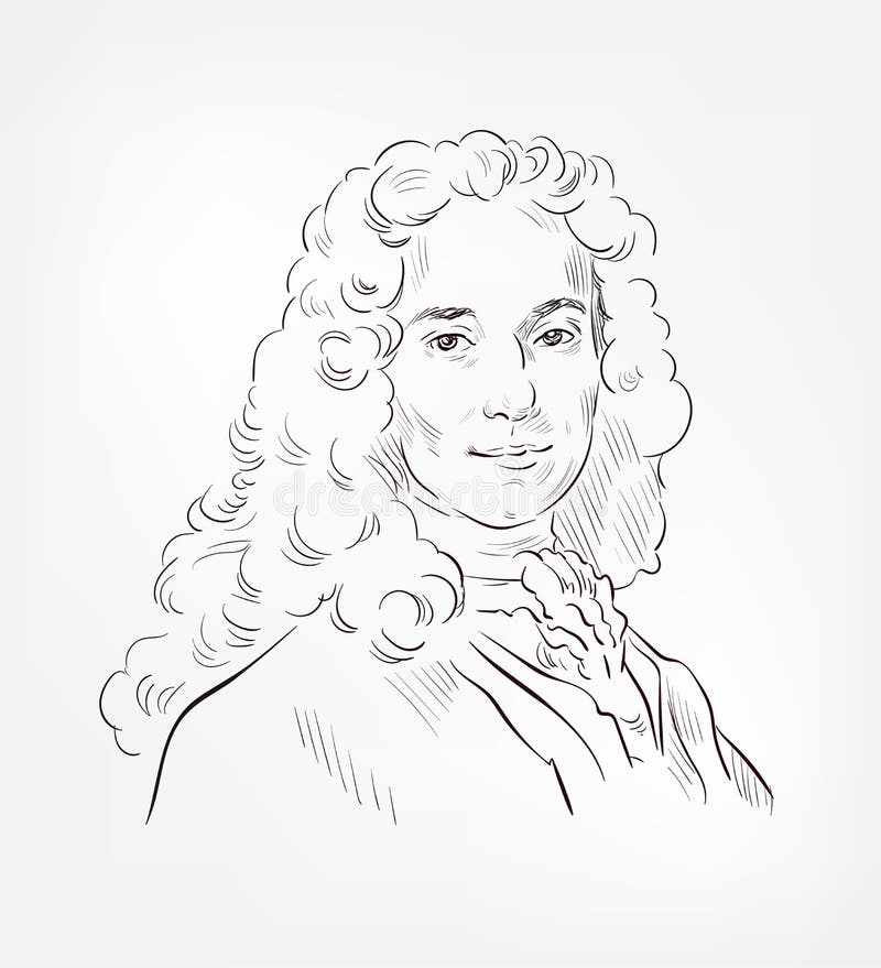 Voltaire philosopher vector sketch illustration famous editorial photography