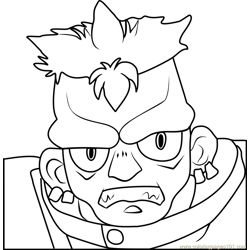Zomb beyblade coloring page for kids