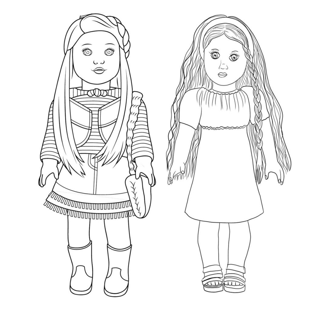 Doll coloring page