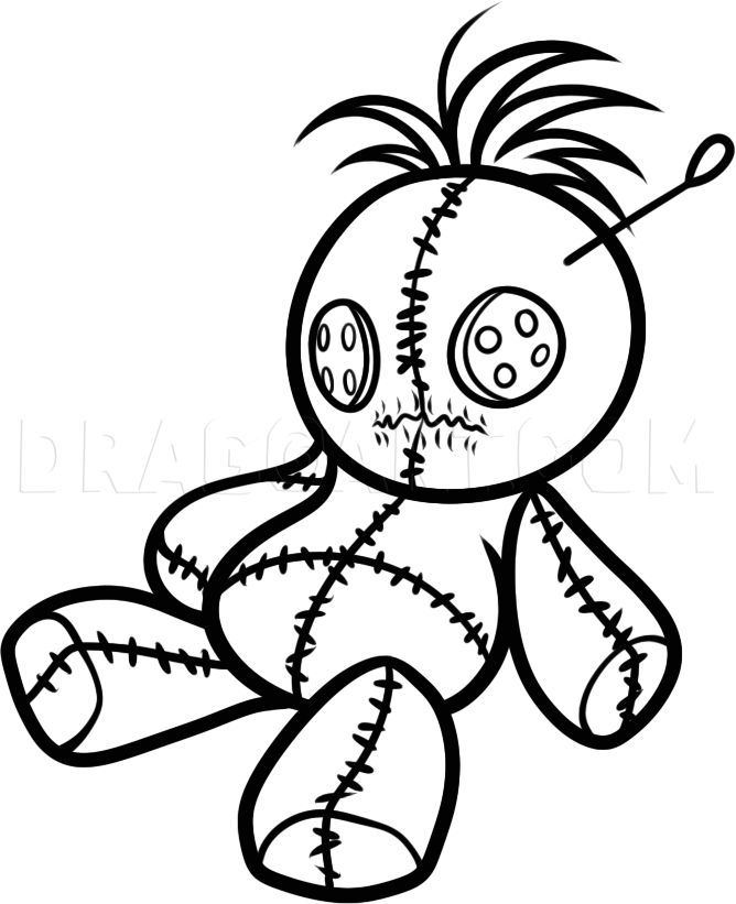 How to draw a voodoo doll step by step drawing guide by dawn dragoart doll tattoo voodoo doll tattoo doll drawing