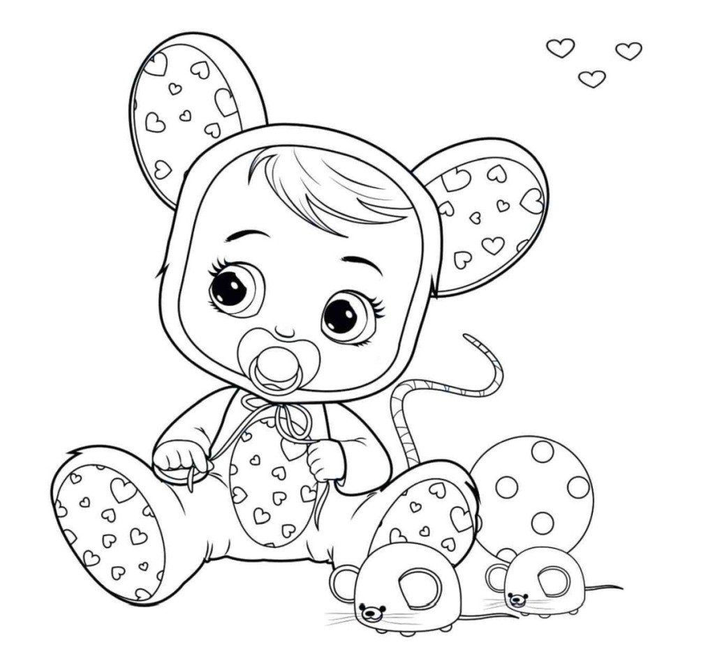 Doll coloring page