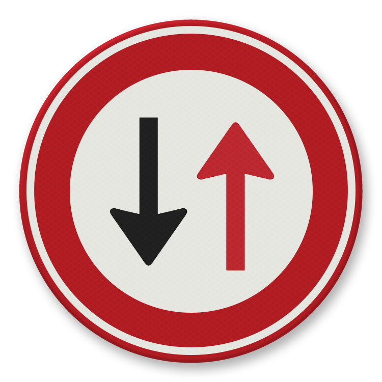 Verkeersbord rvv f voorrang tegemoetkomend verkeer kopen