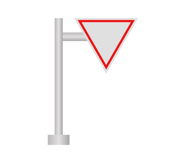 Voorrangsbord straat premium vector