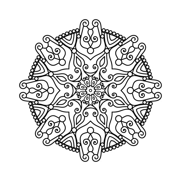 Koratives mandala und muster fãr n mehndi