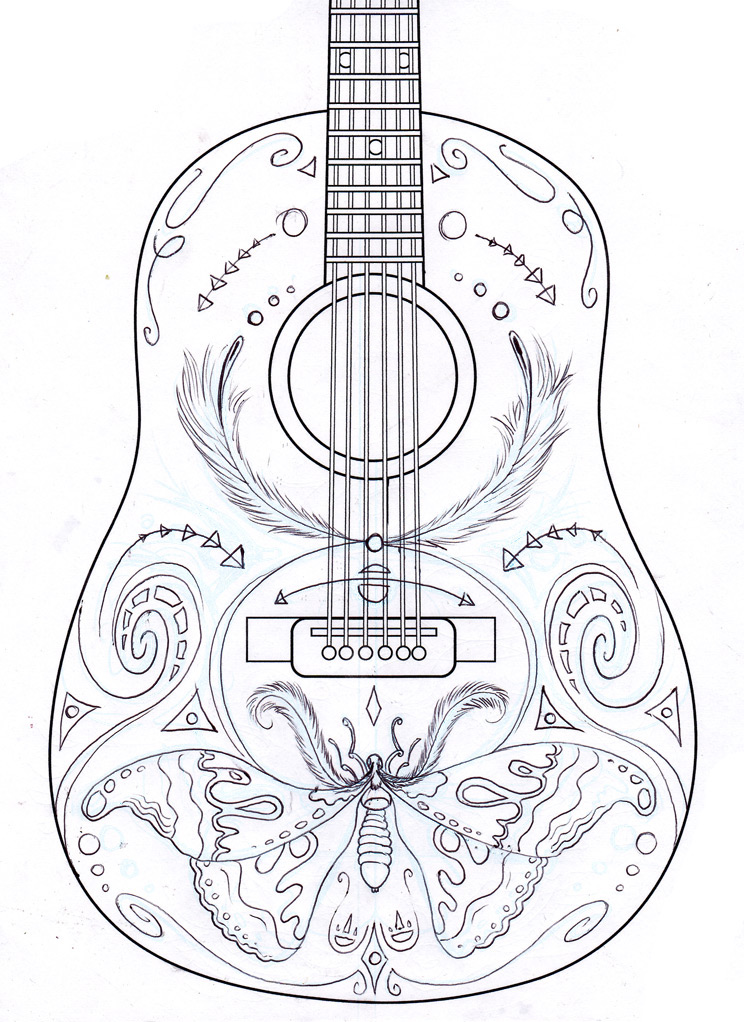 Fender moth guitar