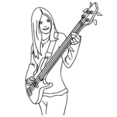 Top free printable guitar coloring pages online