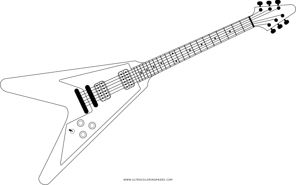 Electric guitar coloring page