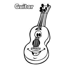 Top free printable guitar coloring pages online