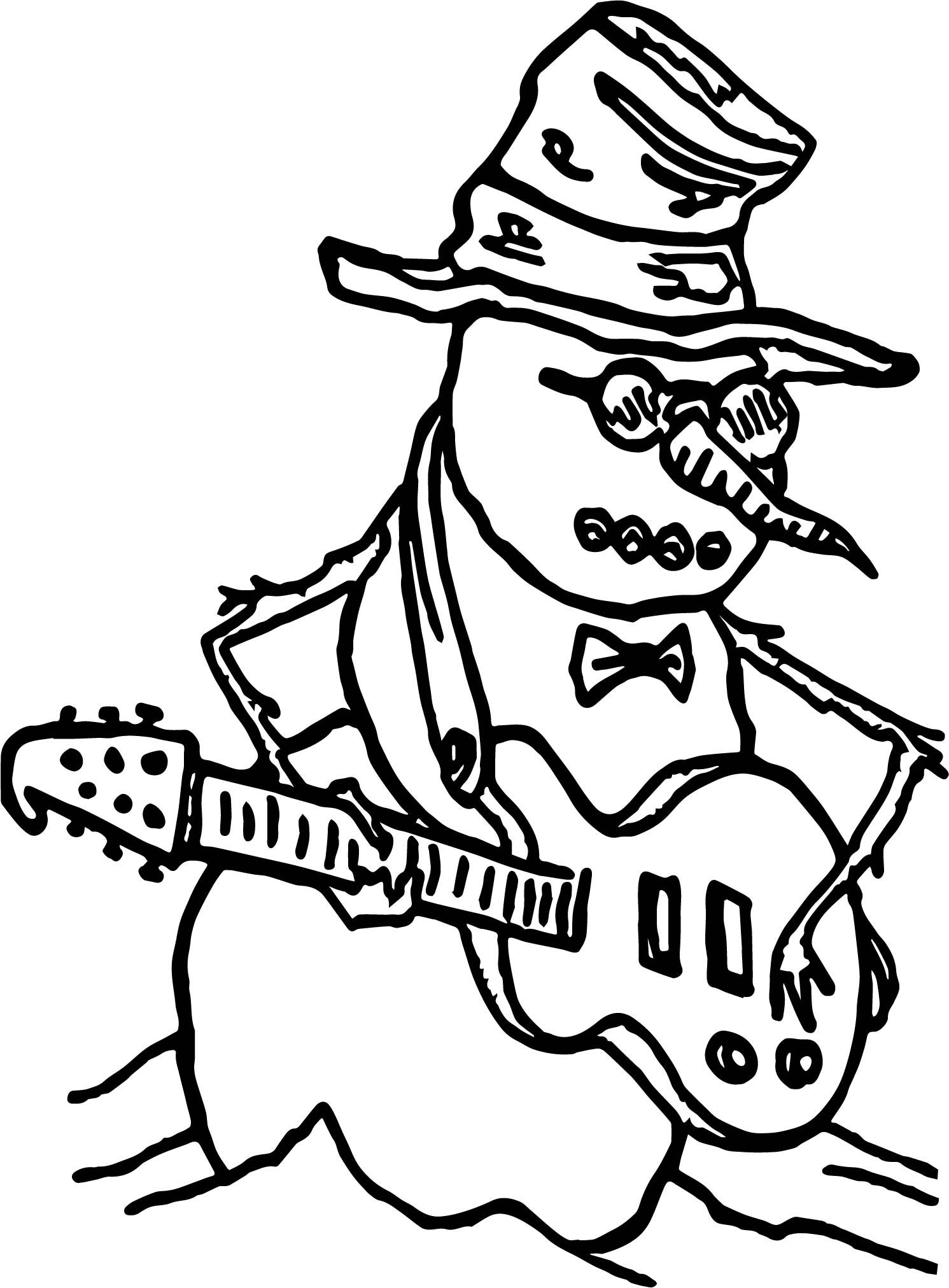 Guitar coloring book printable and online