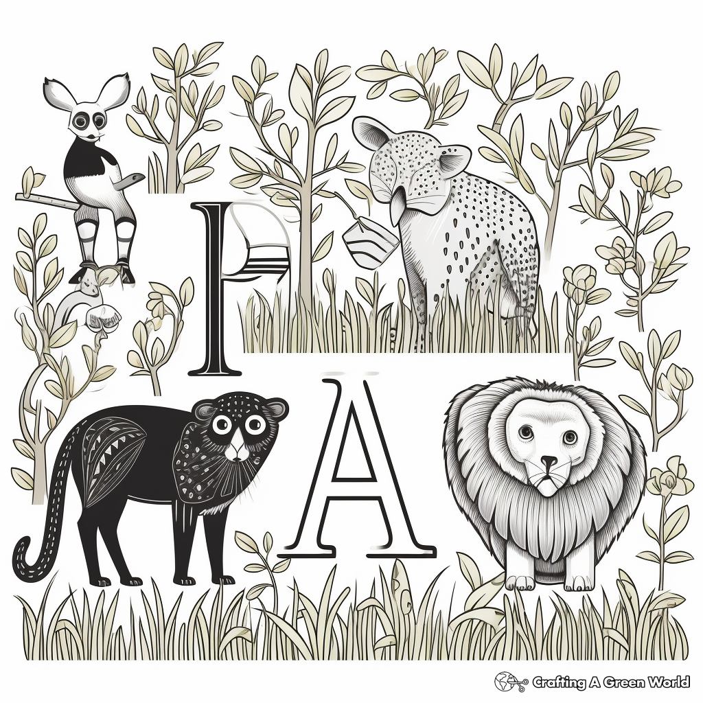 Vowel coloring pages