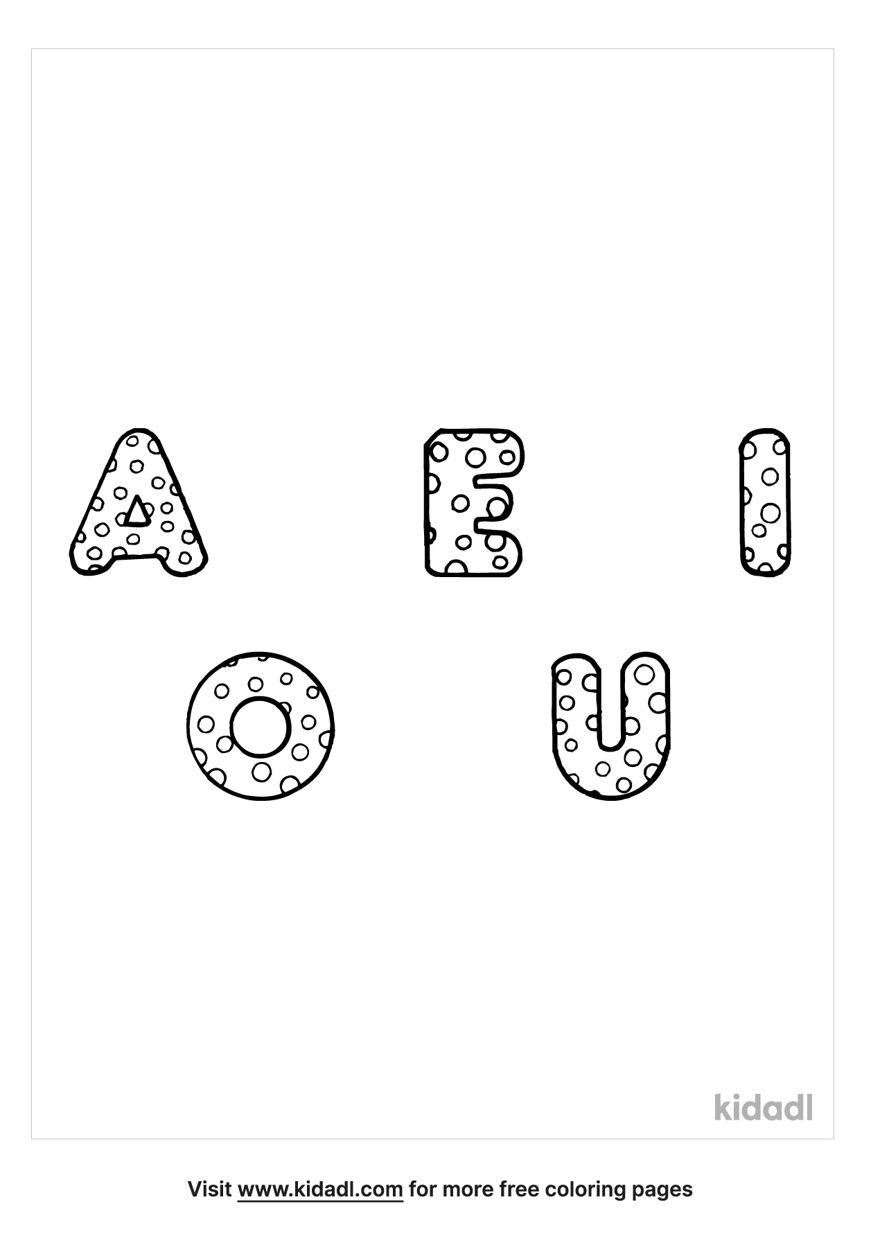 Free vowel coloring page coloring page printables