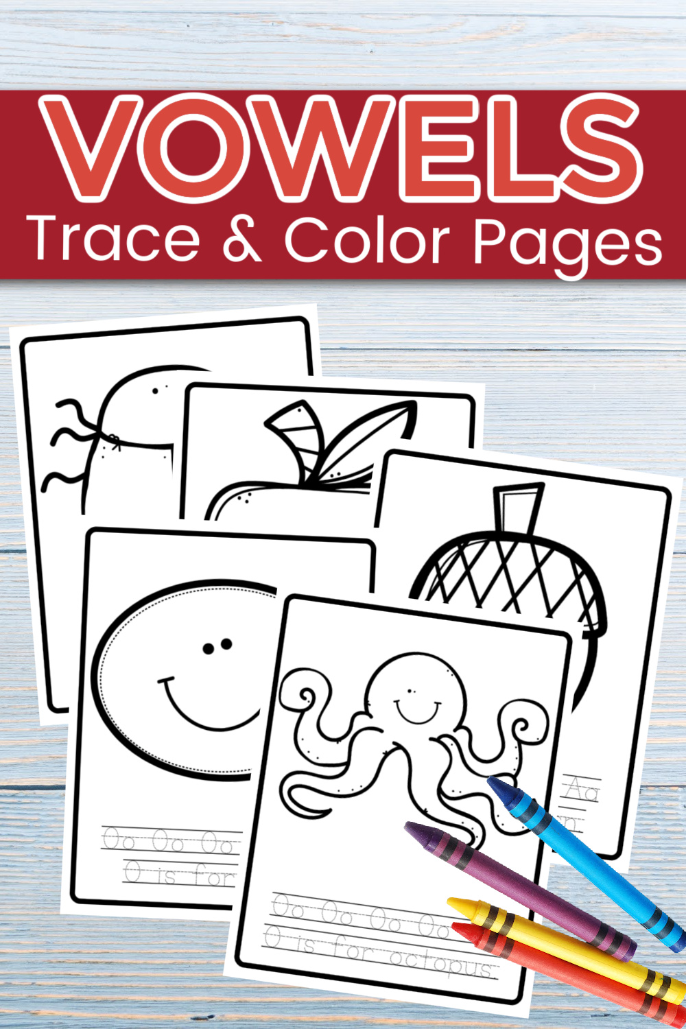Free printable vowel tracing worksheets