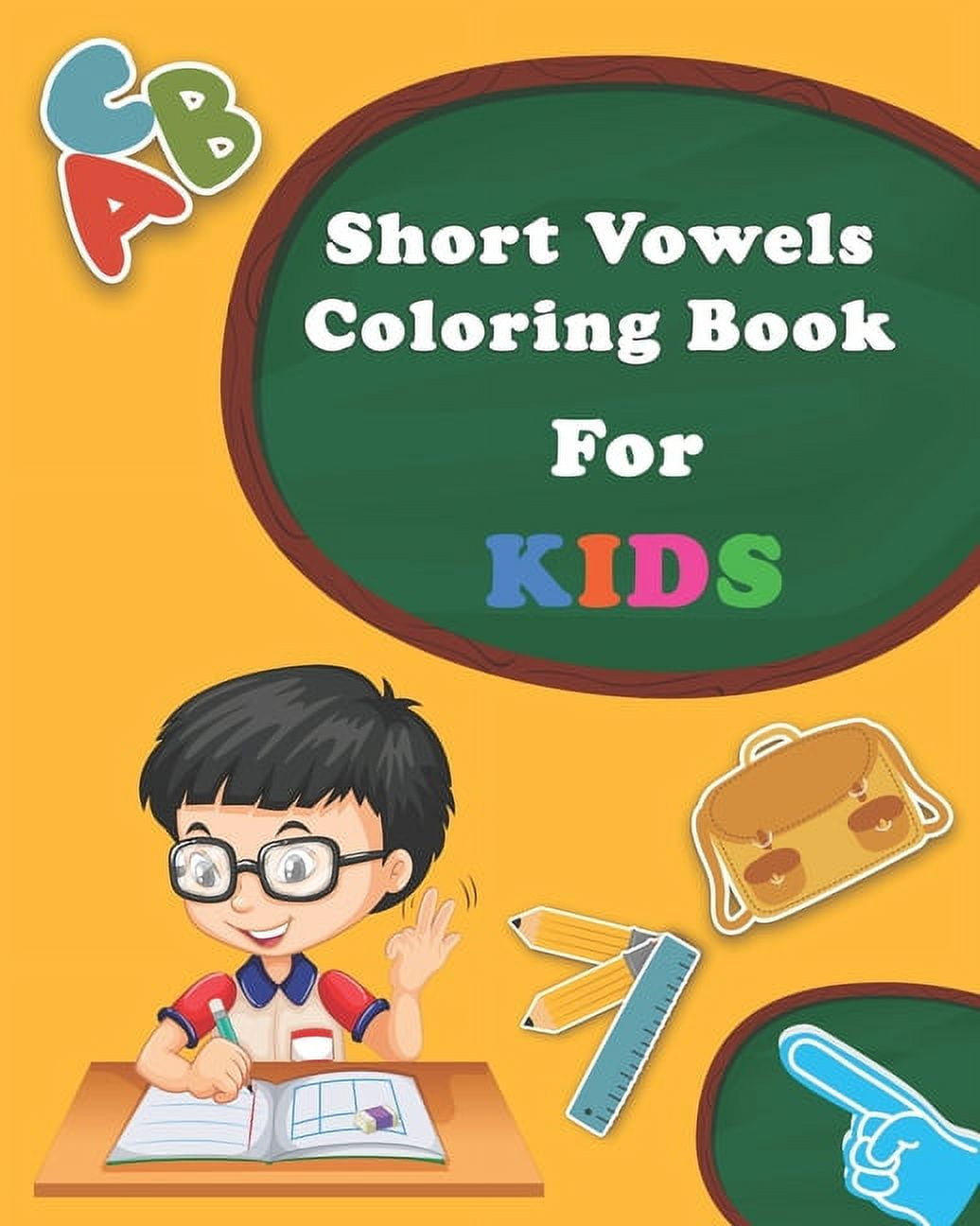 Short vowel coloring book pages for kids ages and up preschool to nd grade short vowels word