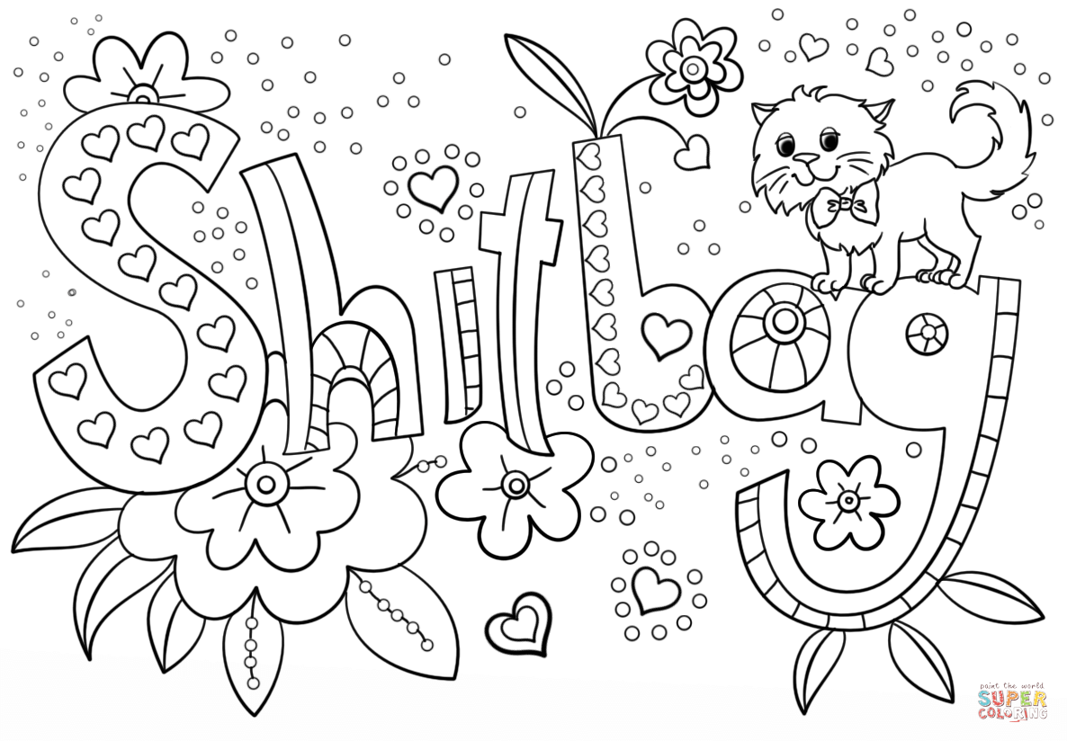 Shitbag coloring page free printable coloring pages