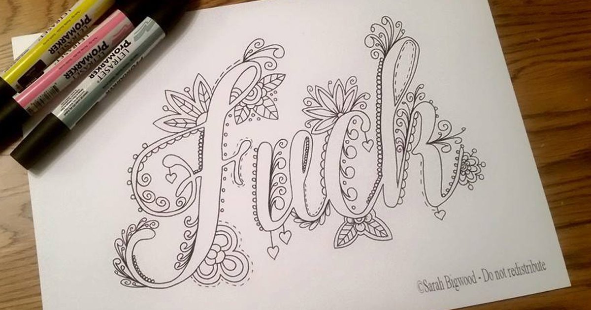 Swear word coloring book will help you stop swearing and start coloring in bored panda