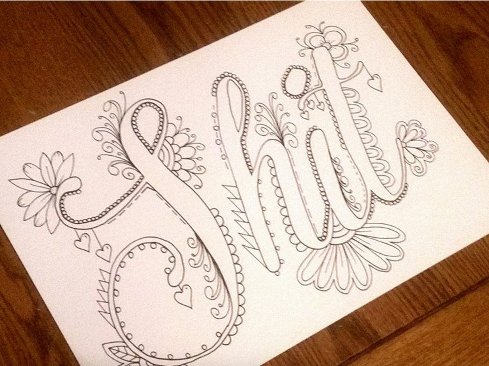 Swear word coloring book for adults