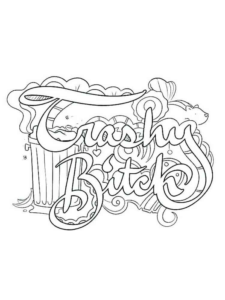 Swear word coloring pages for adults