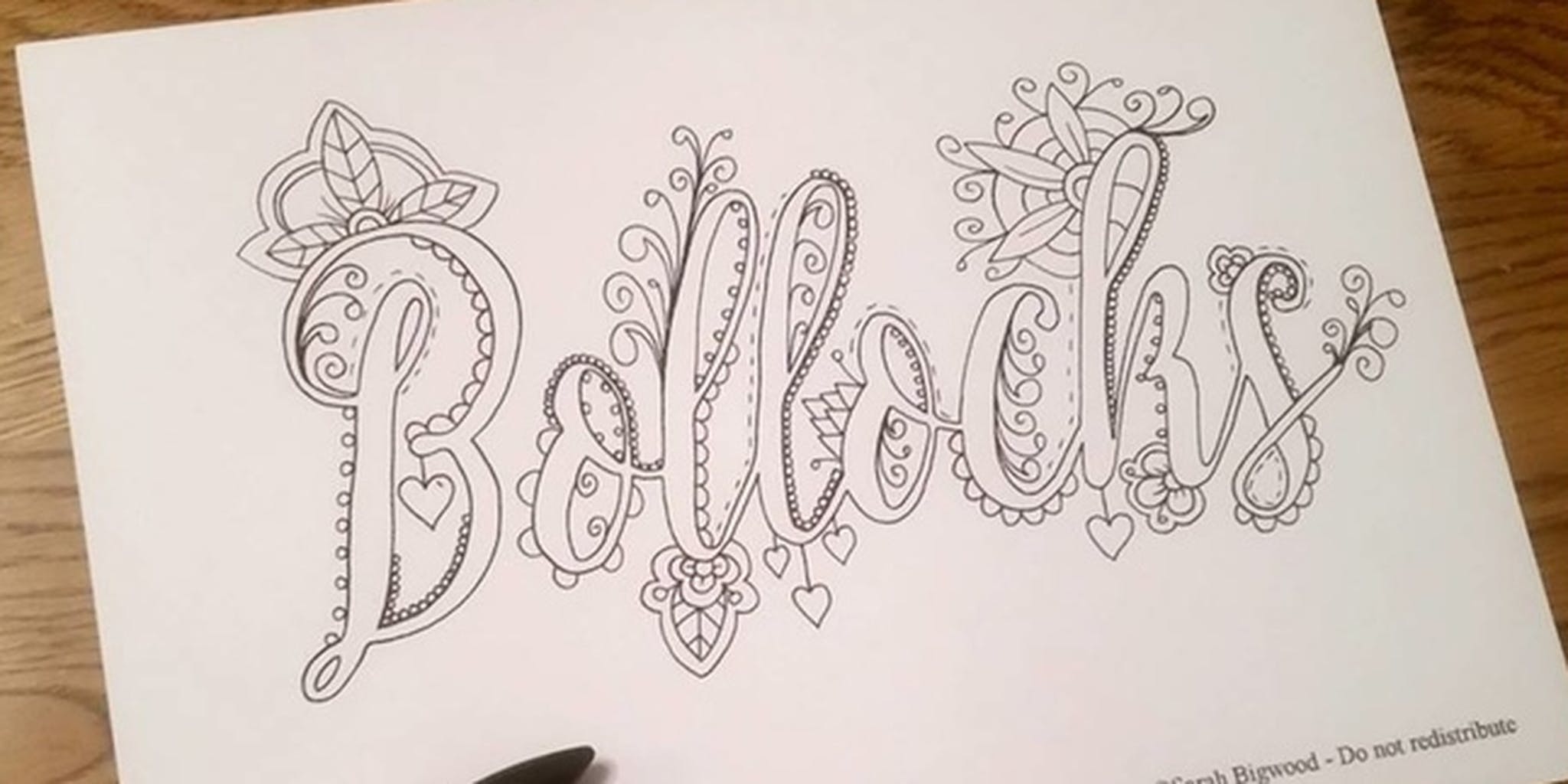 This adult coloring book is just a bunch of british swear words