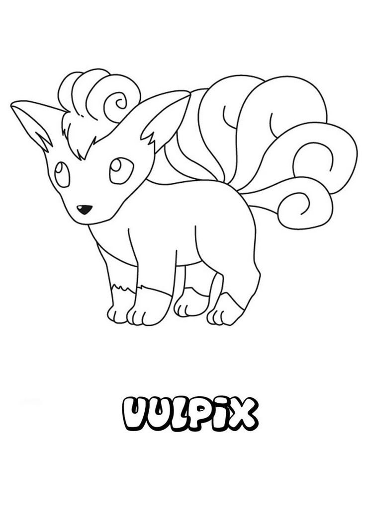 Vulpix coloring pages